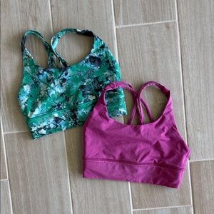lululemon athletica Green and Pink Sports Bras